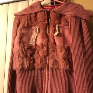 Brand new never worn pink sweater jacket